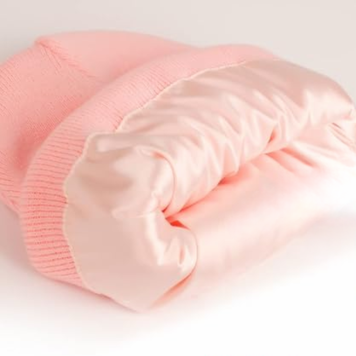Kids Satin Lined Winter Beanie Hat – Cozy, Hair-Protective & Warm