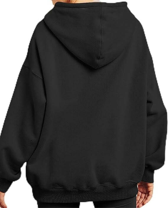 NUAIRA Satin Lined Hoodie - Black