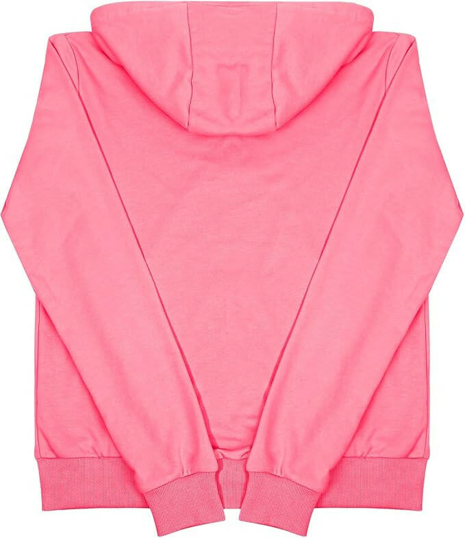 Satin Lined Hoodie with Zipper - Pink.