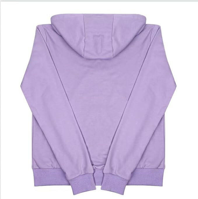 Satin Lined Hoodie with Zipper - Purple.