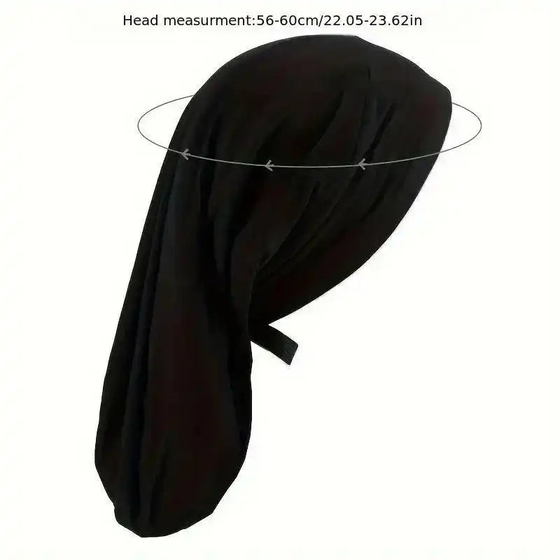 Extra Long Satin-Lined Braid / Loc Cap | Black - NuAira