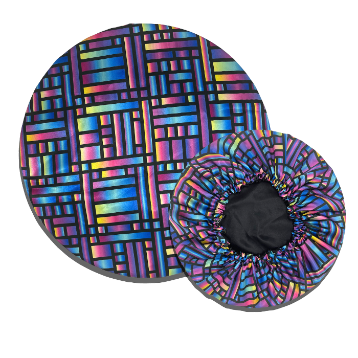 Neon Herringbone Hair Bonnet