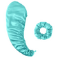 Satin Quick Dry Hair Towel & Hair Band Set - Turquoise