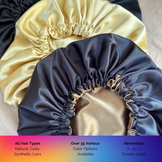 NuAira Co Reversible Satin Hair Sleep Bonnet