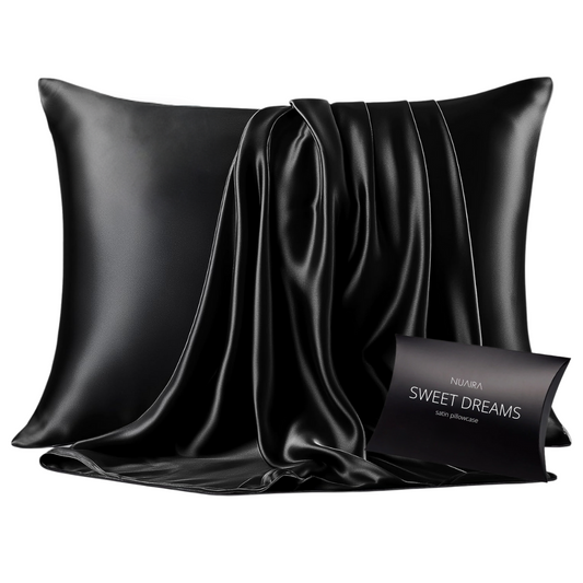 Satin Envelope Closure Pillowcase | Black