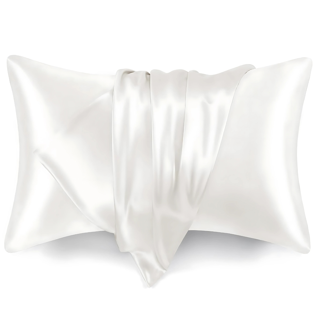 NuAira Ivory Satin Pillowcase