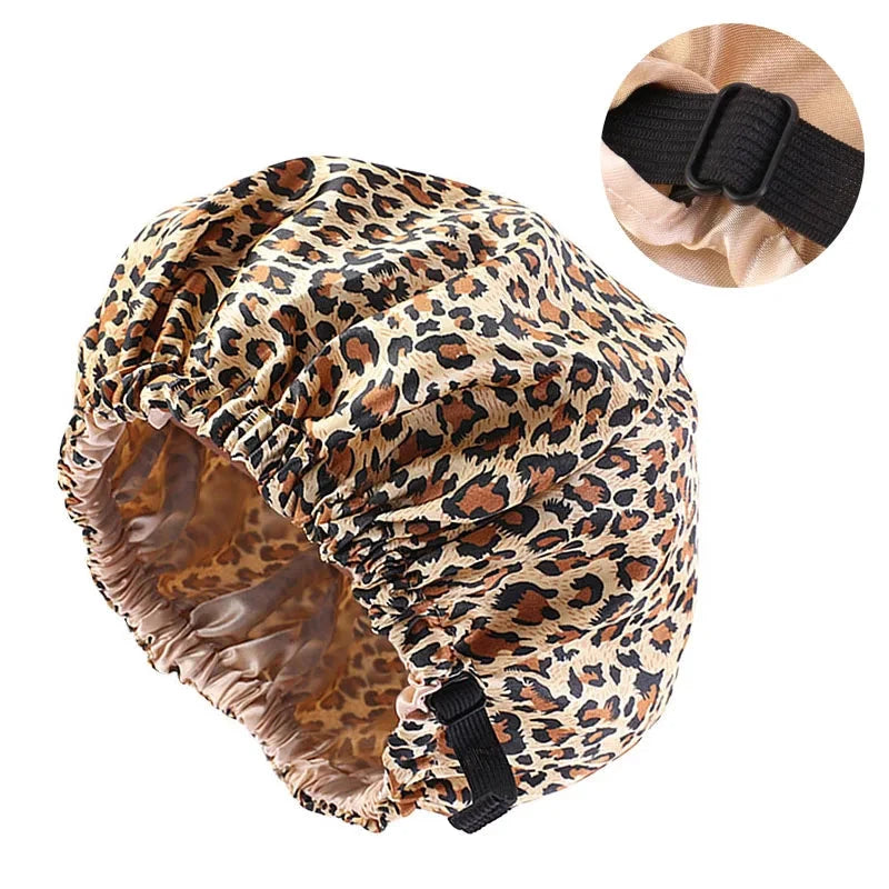 Leopard Satin Bonnet.