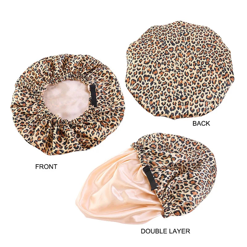 Leopard Satin Bonnet.