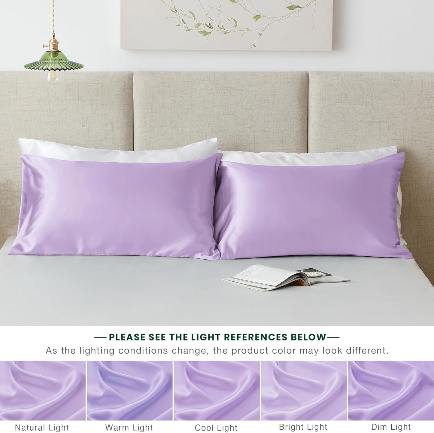 NuAira Lilac Satin Pillowcase