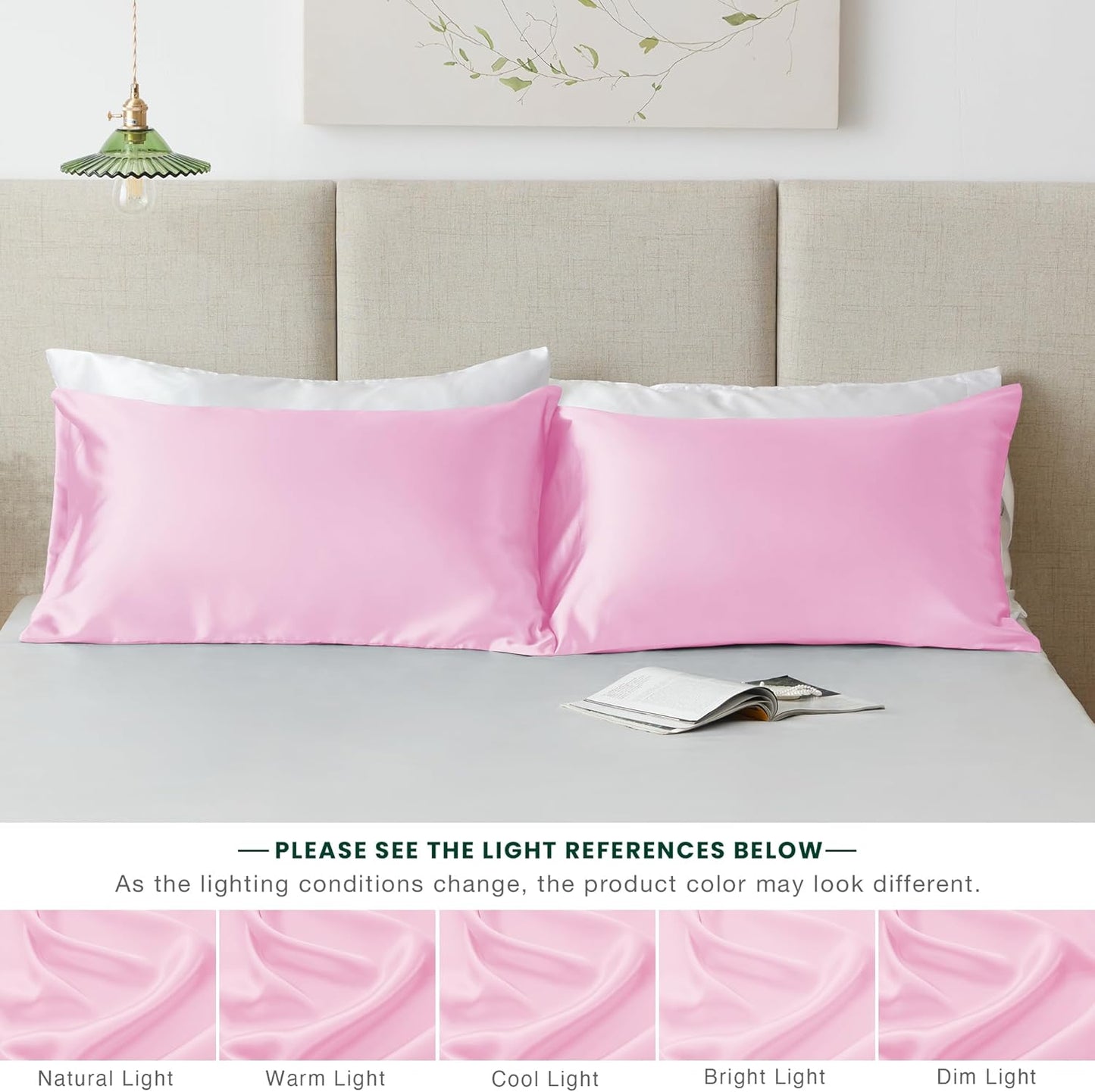 NuAira Pink Satin Pillowcase