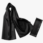 NuAira large protective satin scarf for frizz-free hair black
