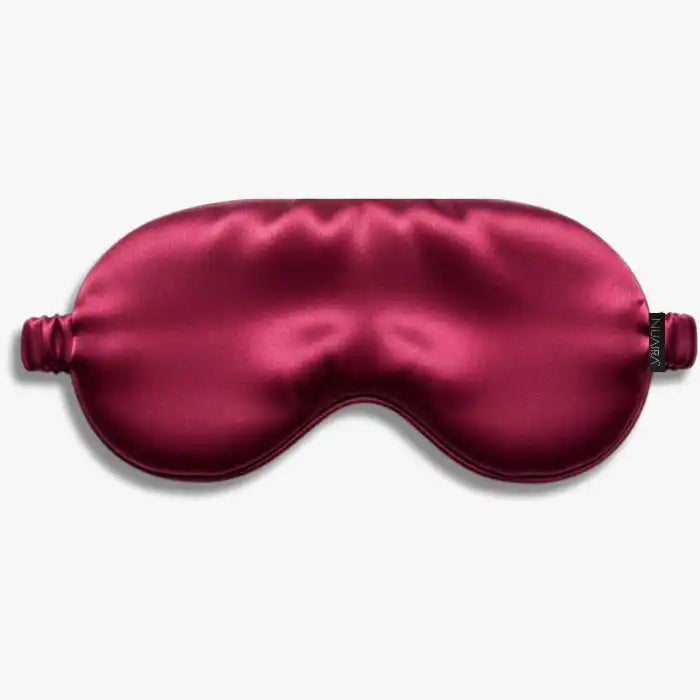 NuAira padded satin pillow eye mask burgundy