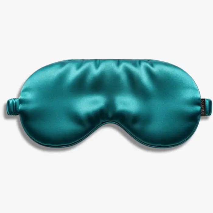 NuAira padded satin pillow eye mask teal