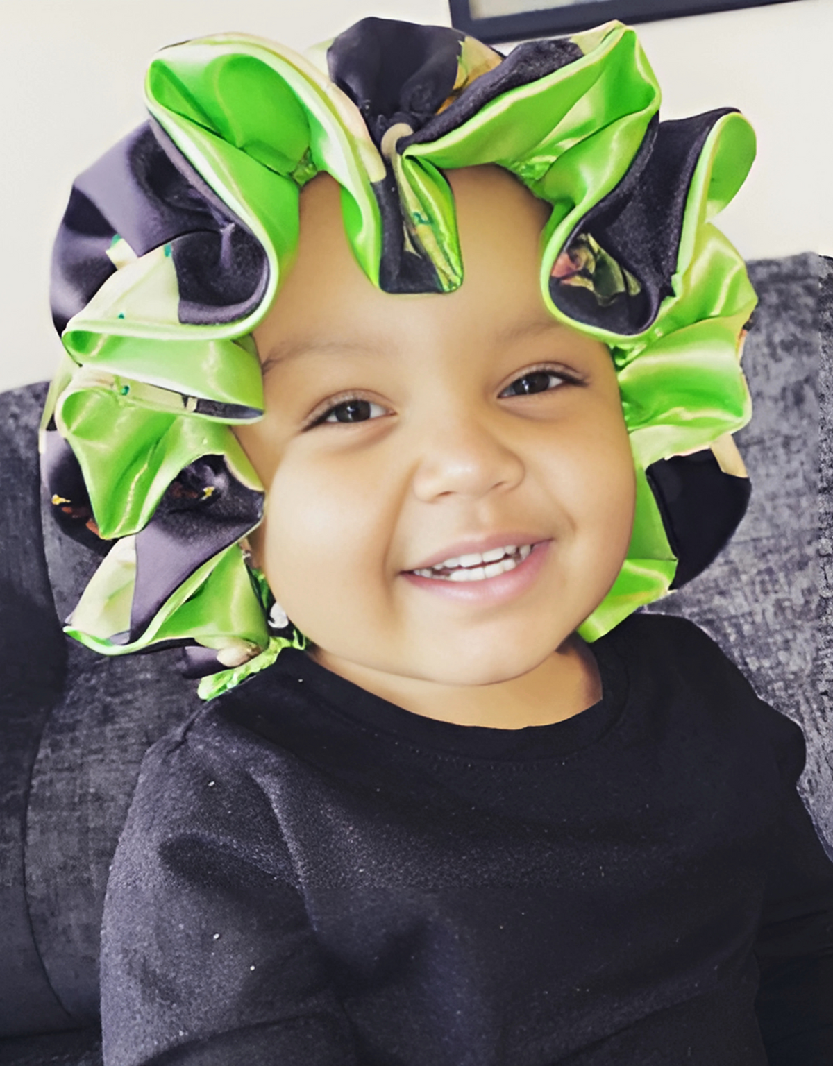 Nuaira Baby Girl Wearing Custom Satin hair Bonnet (1).png__PID:9707bcb9-dc9e-46f7-a578-5fe917b11f92