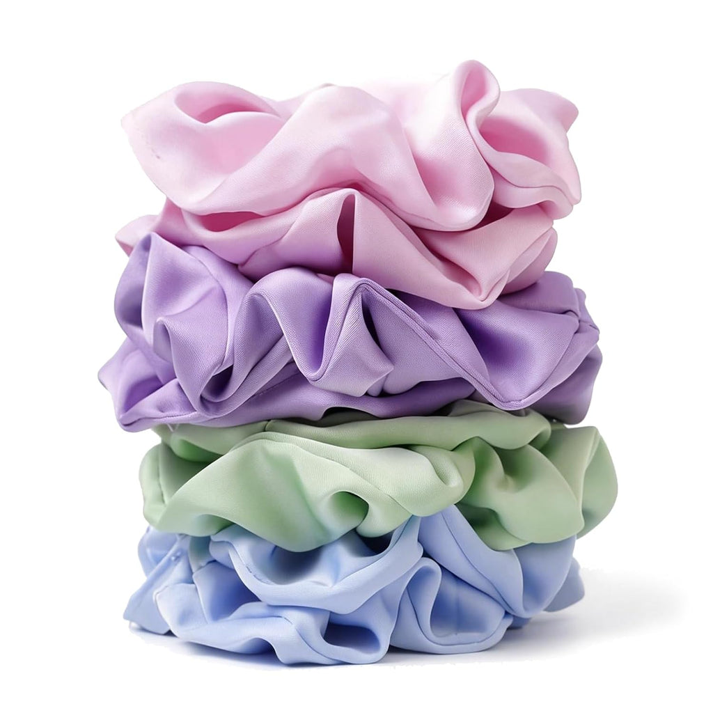 Pastel 8 PC Satin Scrunchie Set for Curly and Natural Hair