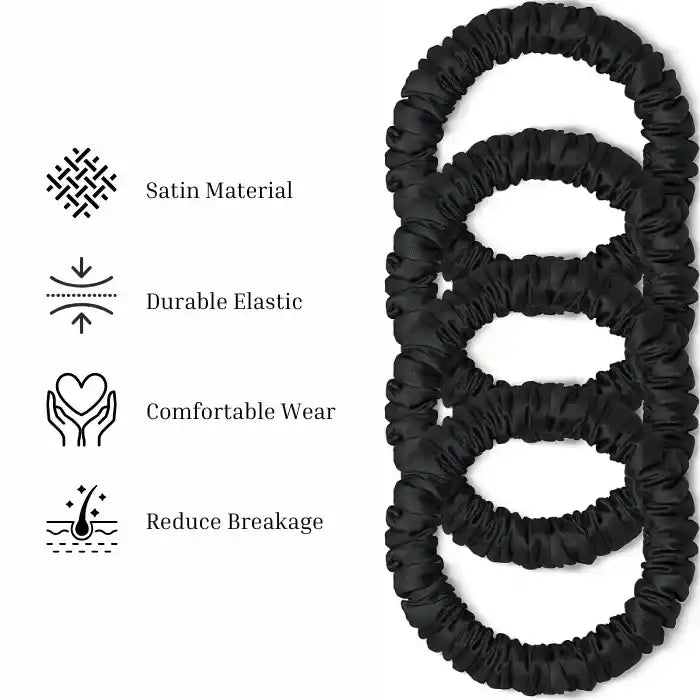 Petite Satin Scrunchies 4pc - NuAira