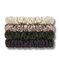 Petite Satin Scrunchies 4pc - Earthy