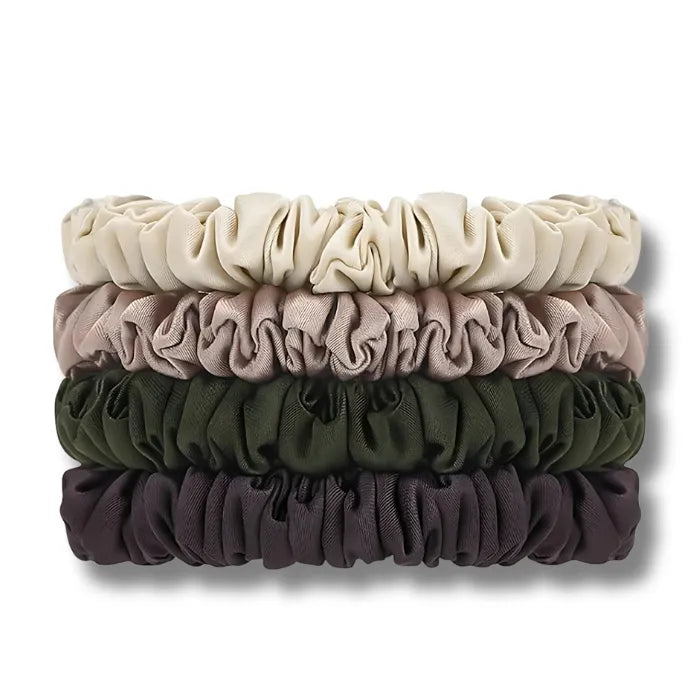 Petite Satin Scrunchies 4pc - NuAira