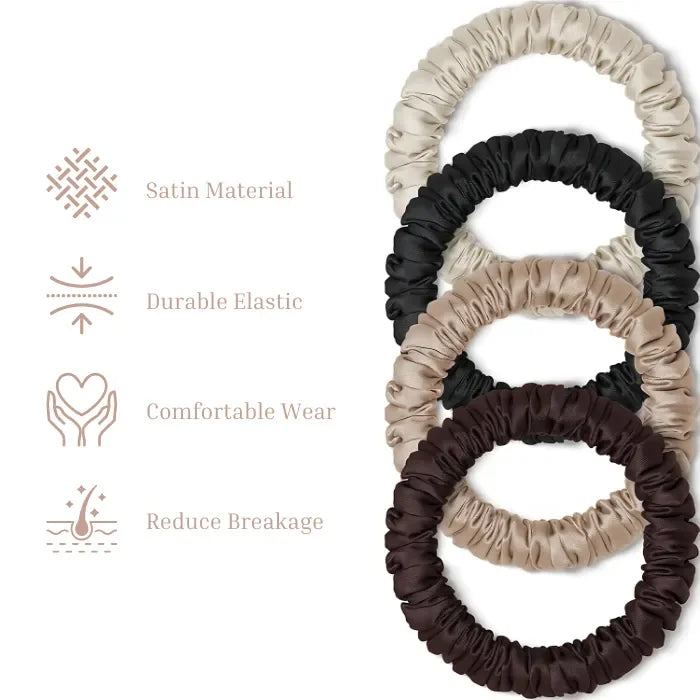 Petite Satin Scrunchies 4pc - NuAira