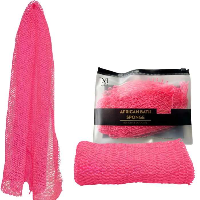 Pink African Net Bath Sponge - NuAira