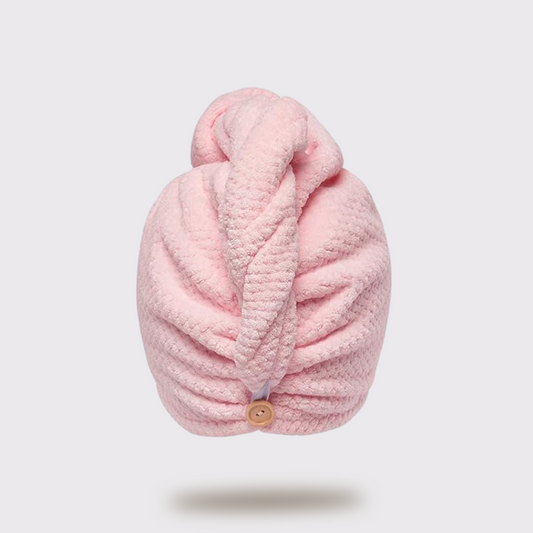 Microfiber Hair Towel Turban | Pink