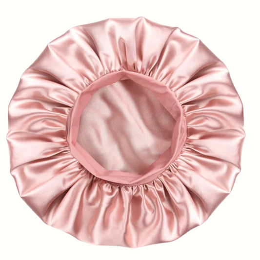 Double Layer Satin Bonnet | Pink