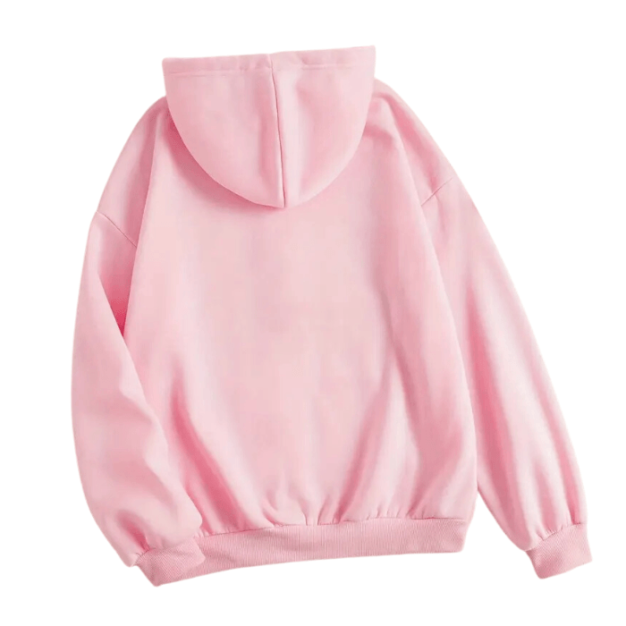 Pink Satin Lined Zip Up Hoodie