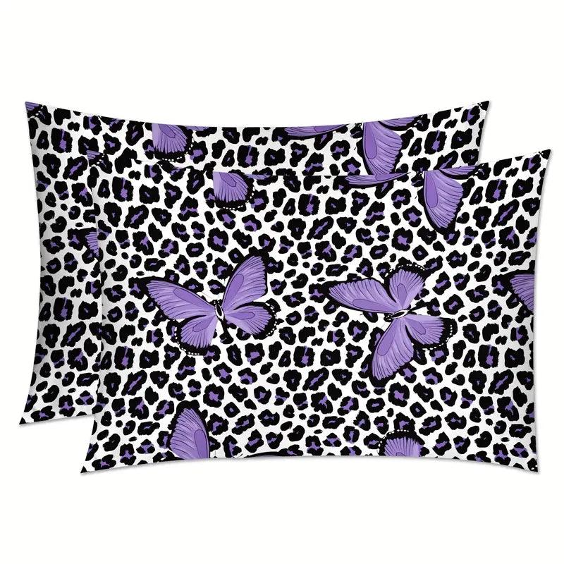 Purple Butterfly Pillowcase 2 pc Set - NuAira