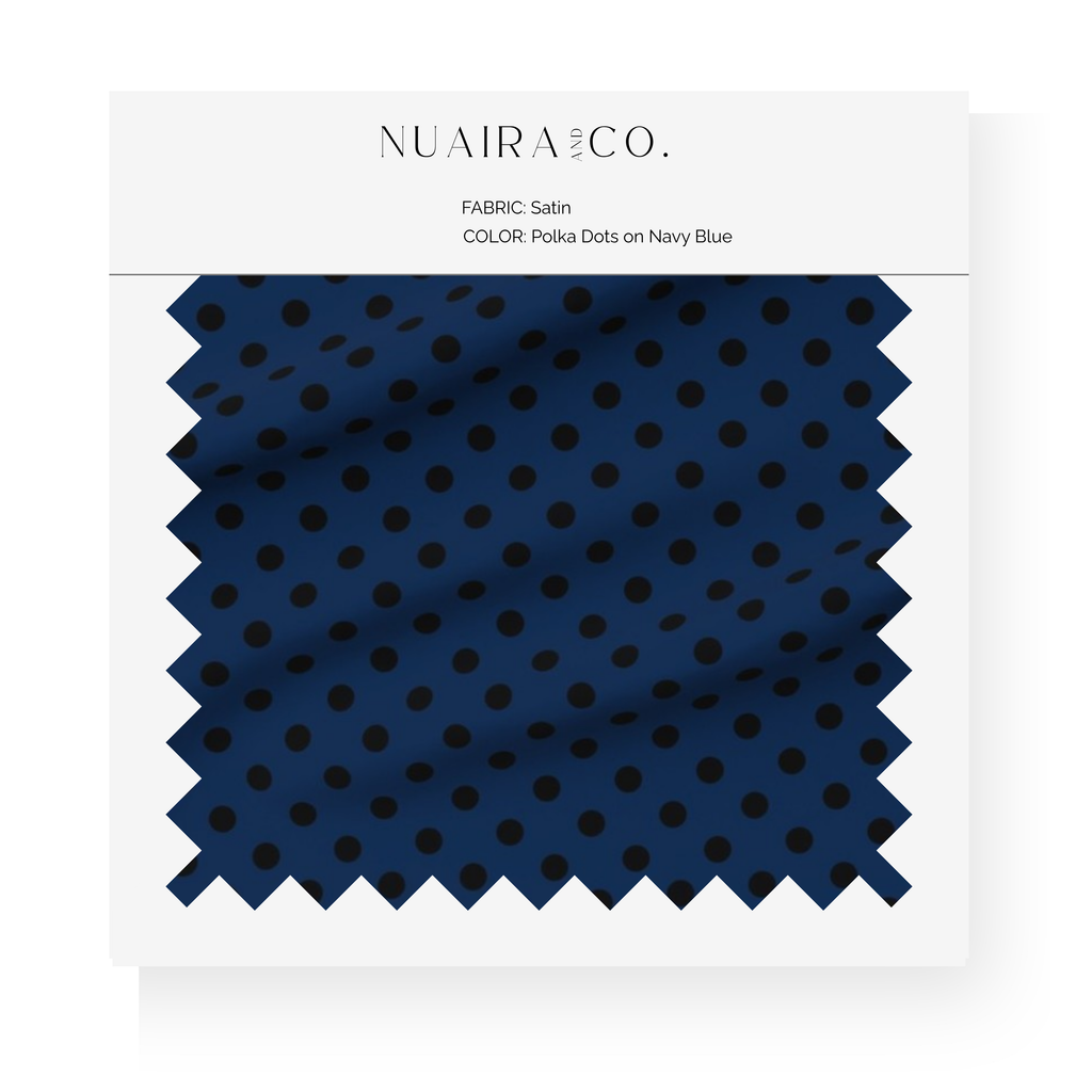 Polka Dot on Navy Blue  Satin Hair Bonnet Cap for Healthy Hair. Curly, natural and Loc'd.