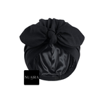 Satin Lined Knit Turban with Bow