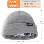 Kids & Toddler Satin Lined Winter Beanie Hat – Cozy, Hair-Protective & Warm