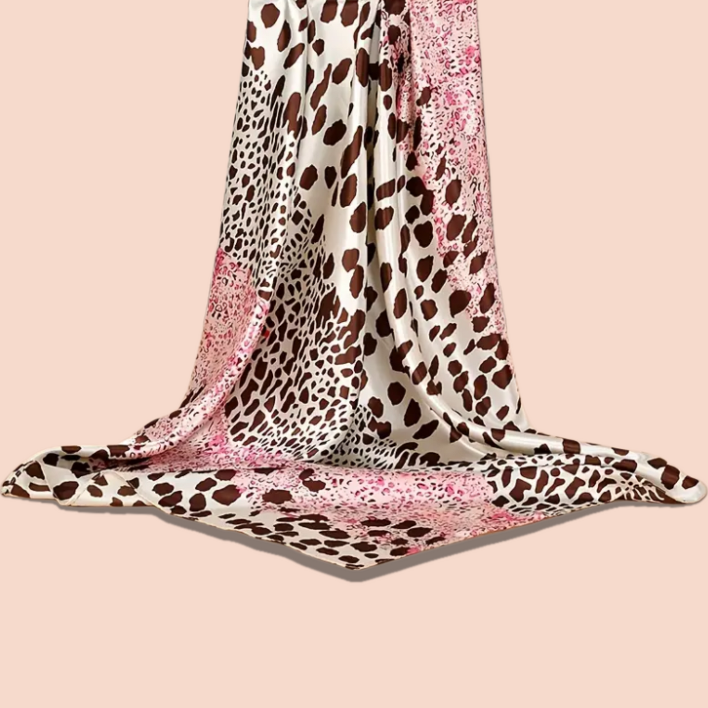 Vintage Pink Leopard Print Scarf