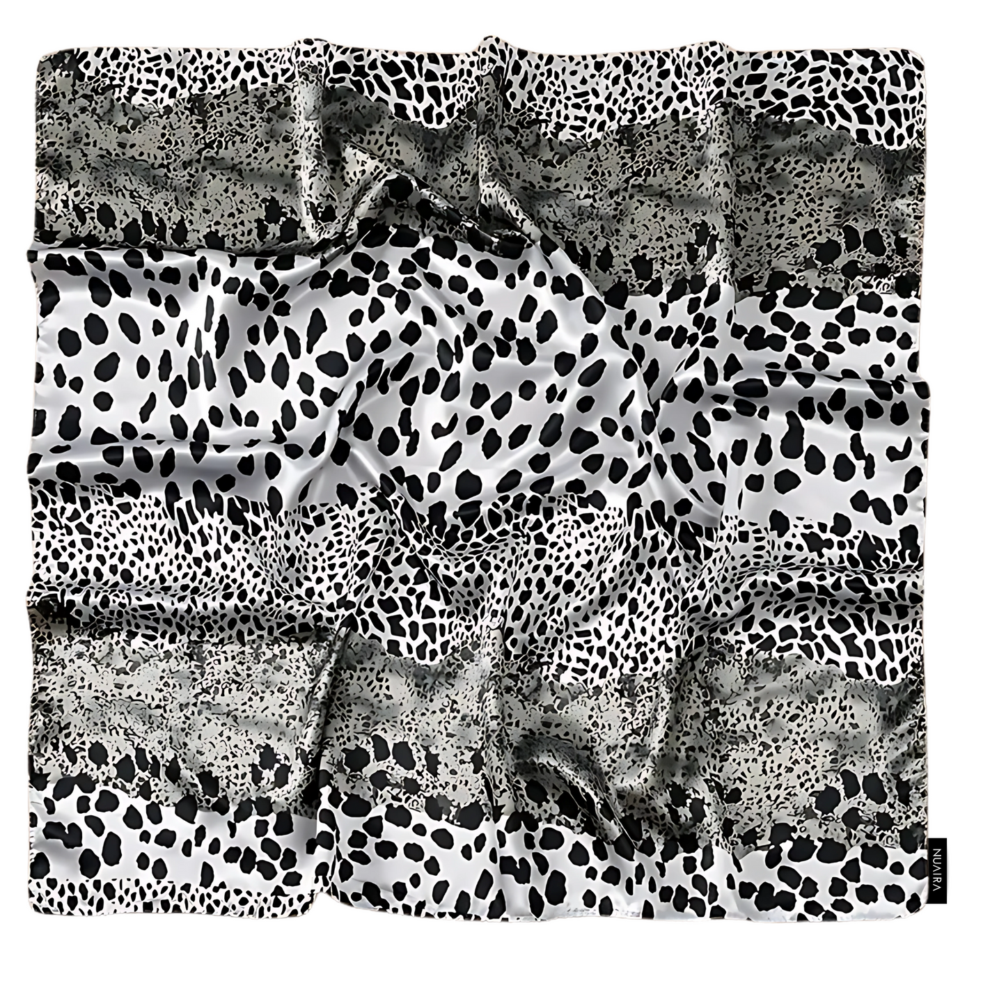 Vintage Gray Leopard Print Scarf