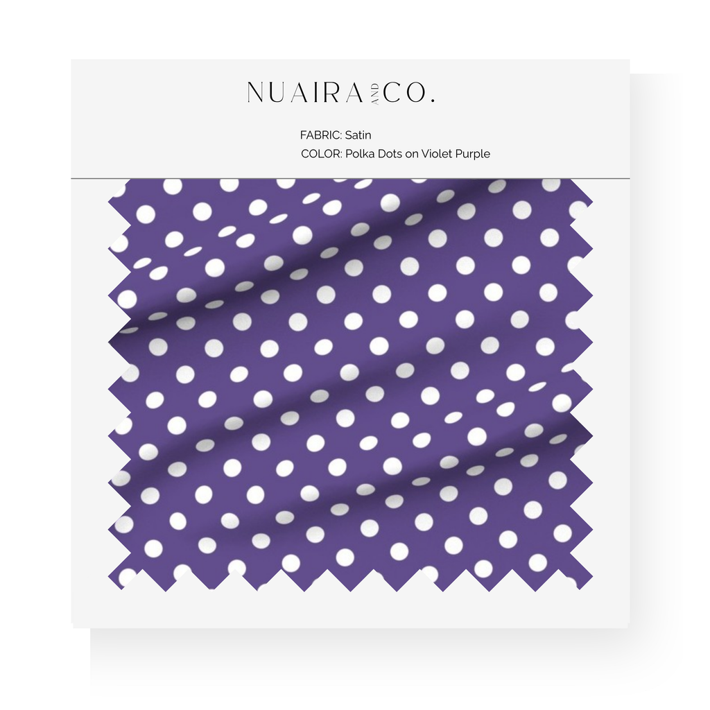 Polka Dot on Ultra Violet Purple  Satin Hair Bonnet Cap for Healthy Hair. Curly, natural and Loc'd.