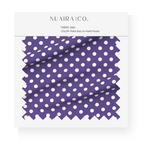 Polka Dot on Ultra Violet Purple  Satin Hair Bonnet Cap for Healthy Hair. Curly, natural and Loc'd.