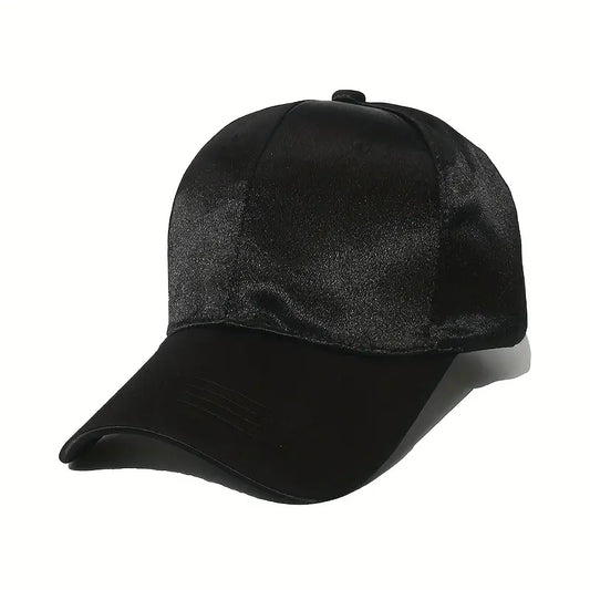 Reversible Satin Baseball Cap | Black.