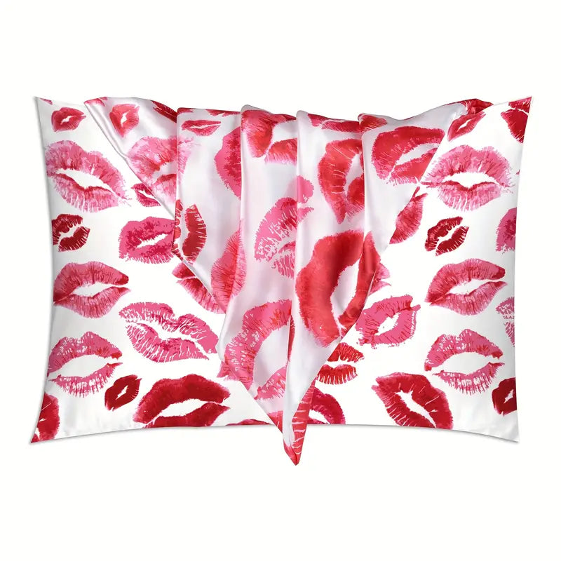 Red Love Lips Pillowcase 2 pc Set