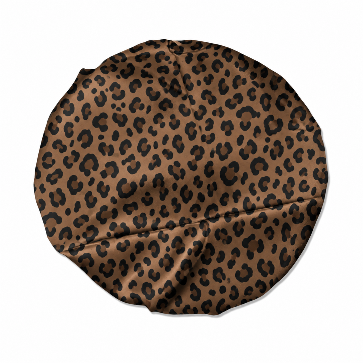 Brown Leopard Print Satin Bonnet | satin bonnet for natural, curly hair and braids by NuAira - product detail