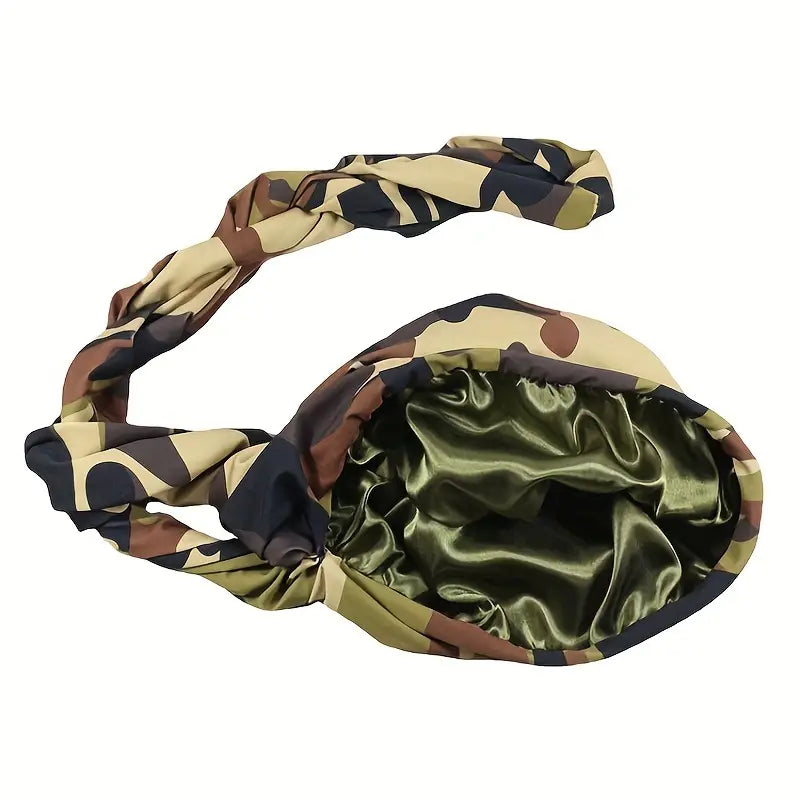 Satin-Lined Halo Turban | Camo - NuAira