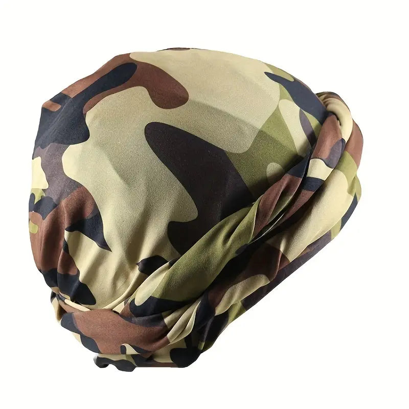 Satin-Lined Halo Turban | Camo - NuAira