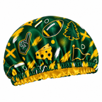 Green Bay Satin Bonnet | satin bonnet for natural, curly hair and braids by NuAira - alternate angle