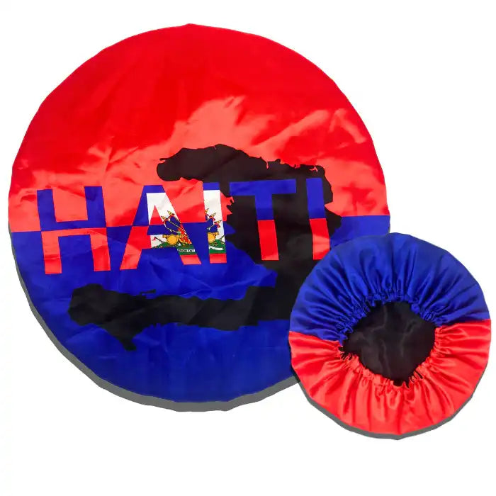 Haiti Satin Satin Bonnet | satin bonnet for natural, curly hair and braids by NuAira - additional view