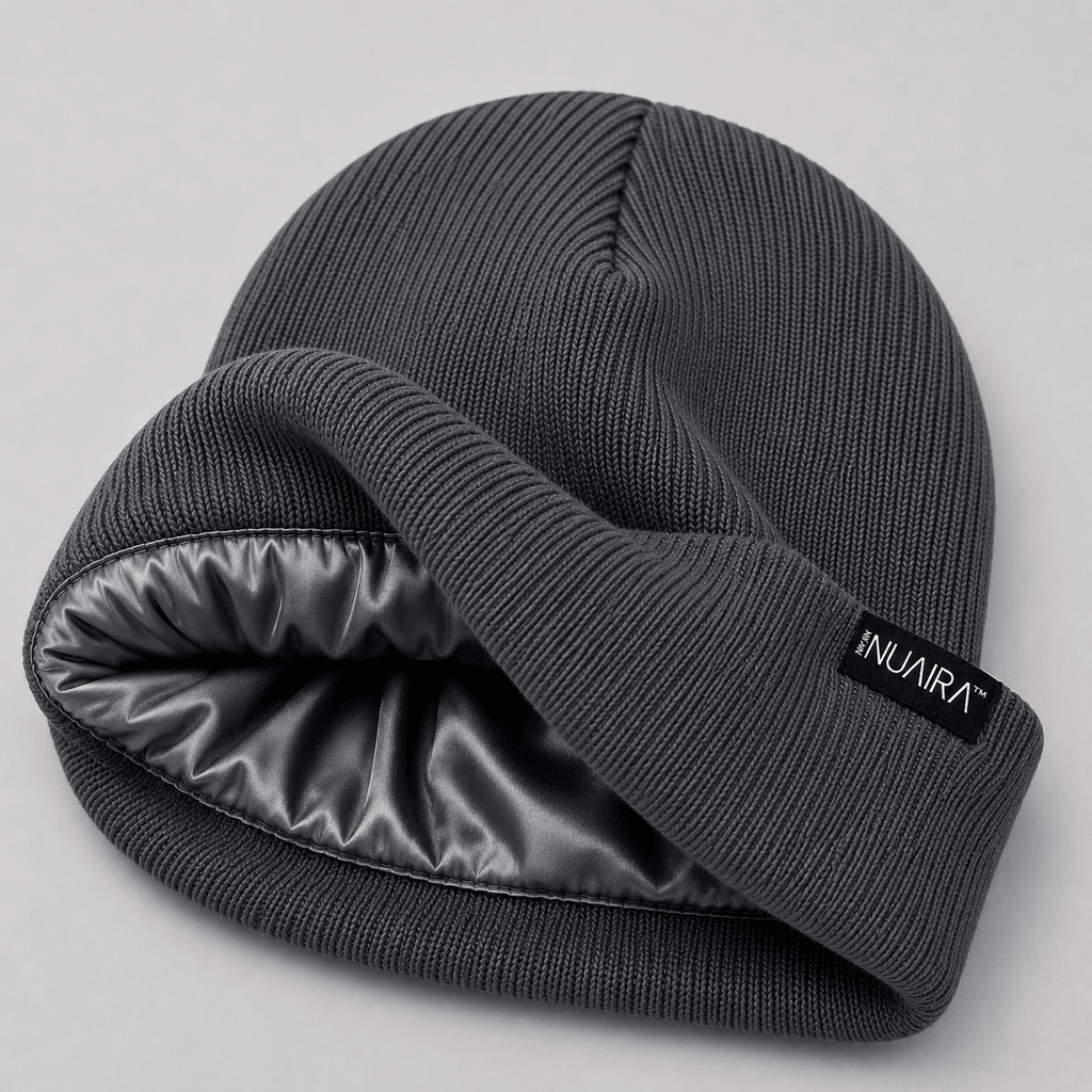 Luxury Adult Satin Lined Winter Beanie Hat - NuAira