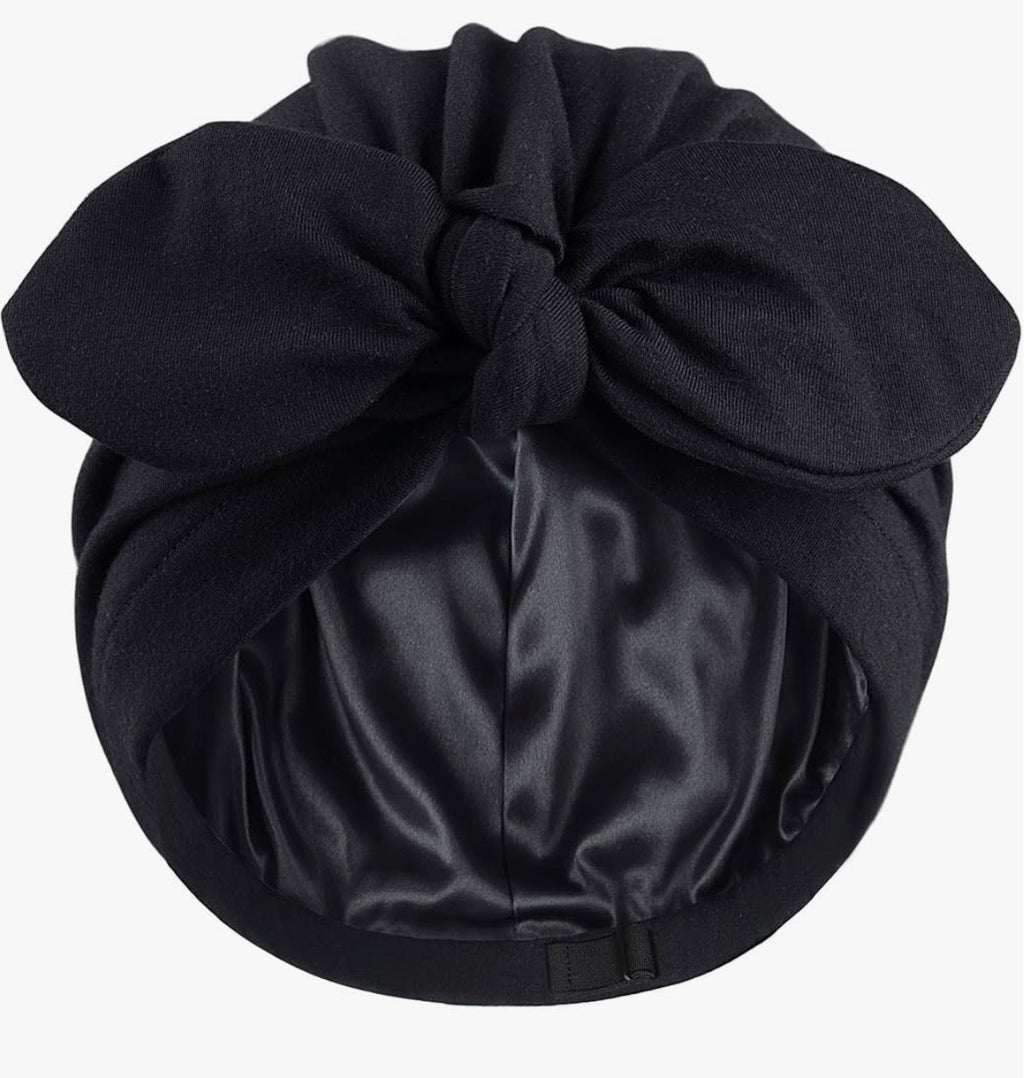 Luxury Satin Lined Turban Bow Turban for Women - NuAira