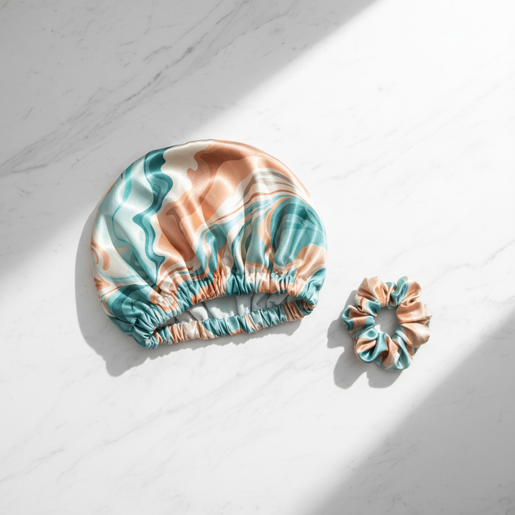 Marble bonnet flat lay
