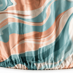 Marble satin fabric close-up