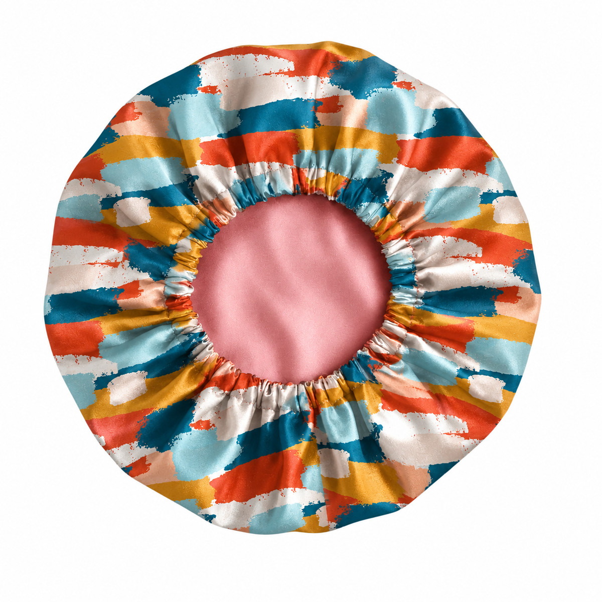 Mod Brush Strokes Satin Bonnet | satin bonnet for natural, curly hair and braids by NuAira - additional view