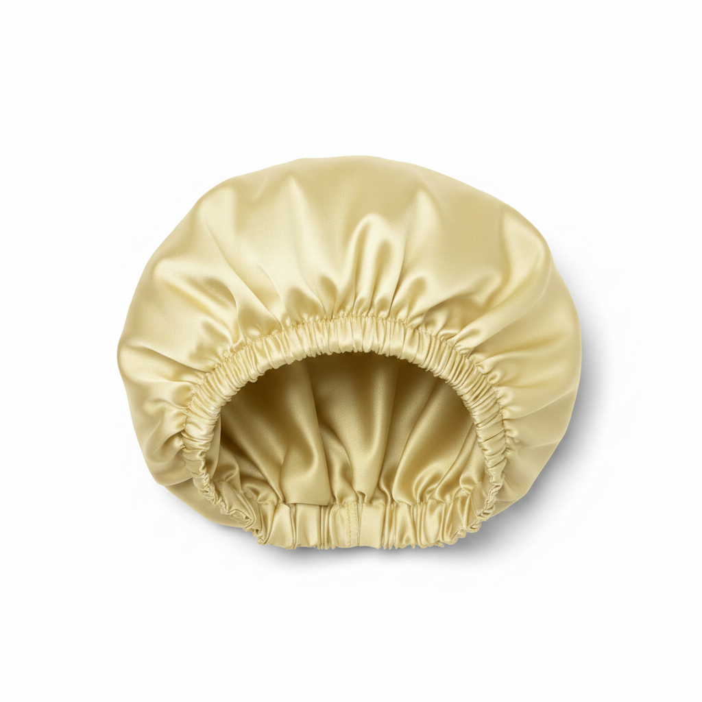 NuAira solid lilac double-layer satin bonnet with lilac lining – protective hair bonnet for locs and natural hair