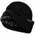 Satin Lined Winter Beanie Hat – Cozy, Hair-Protective & Warm - NuAira