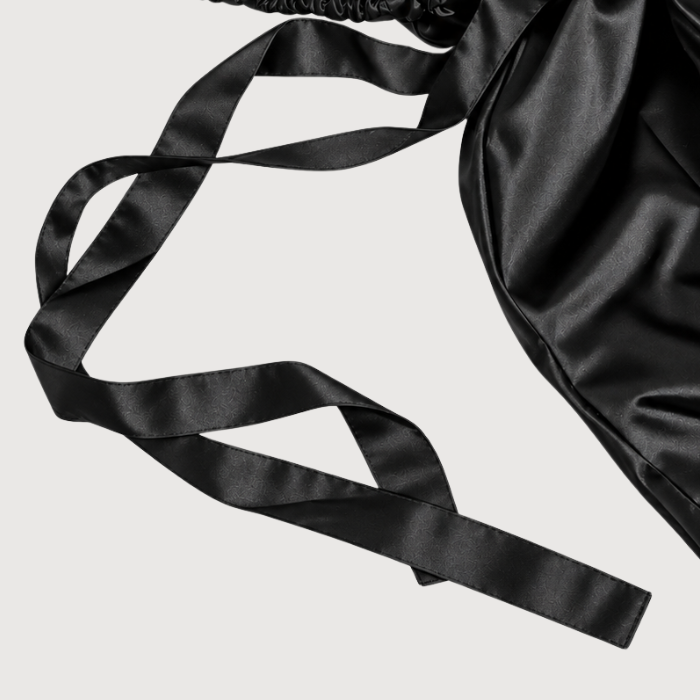 2-in-1 Satin Bonnet & Shower Cap with Tie, Extended